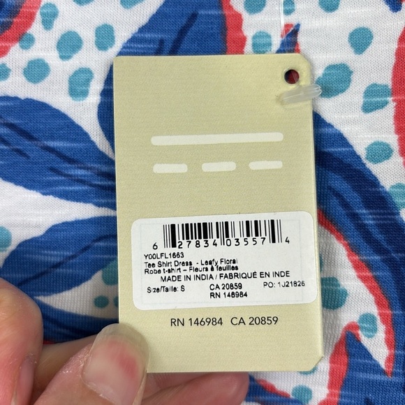 NWT Capelton Road Tee shirt dress leafy floral sz sm - Picture 3 of 6